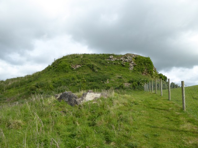 The remains of the keep of Wark Castle, one of the most important castles on the border between England and Scotland, Carham parish, Northumberland